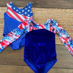 2 American Flag Leotards